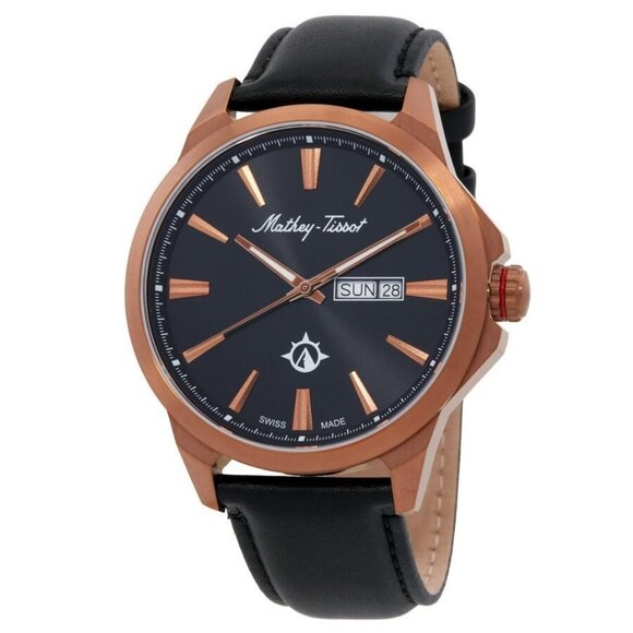 NWT Authentic Mathey-Tissot Field Scout Quartz Black Dial Men's Watch - Picture 1 of 3